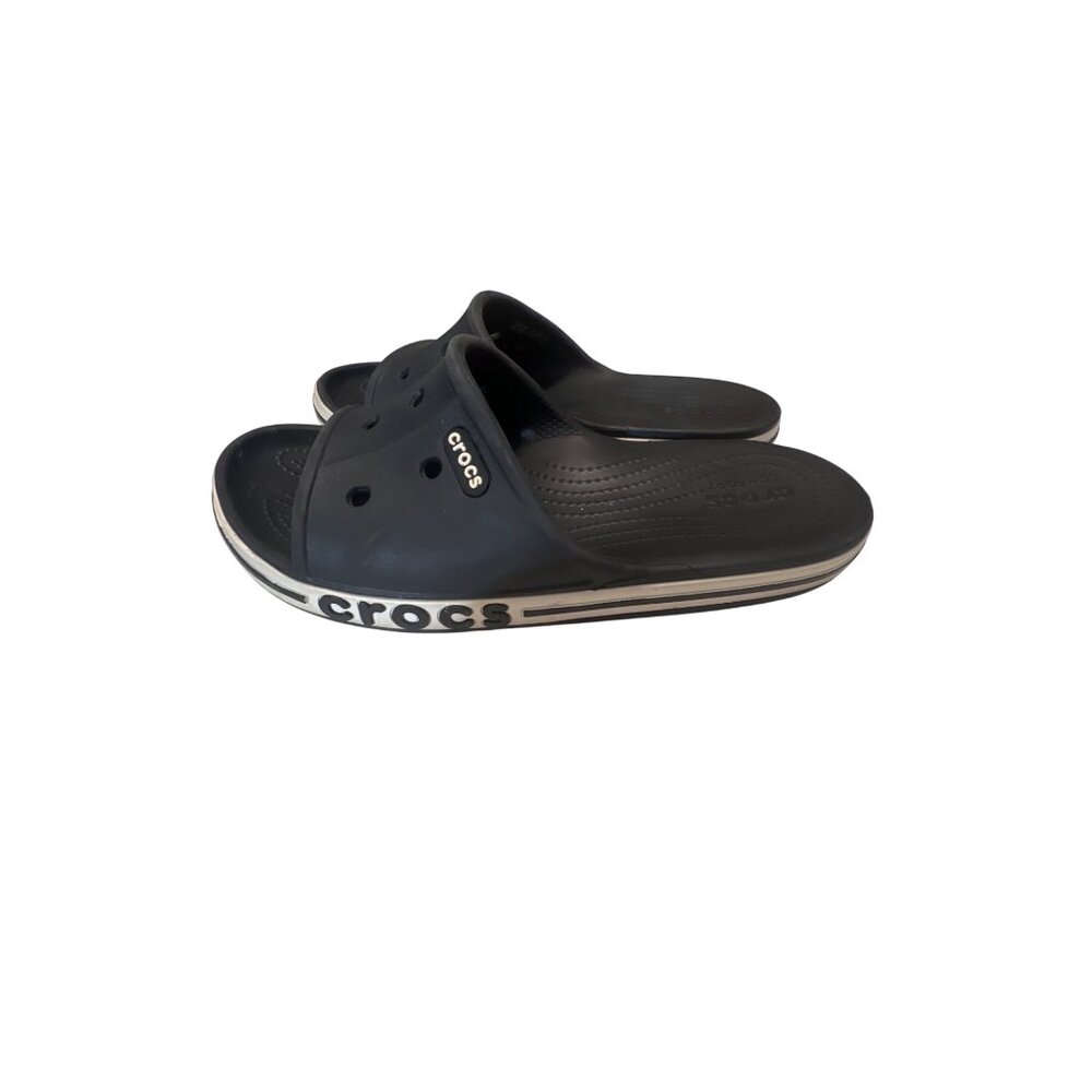 Crocs Women's Navy Blue Slide‎ Sandals Size 6 Comfortable Lightweight Footwear